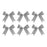 Silver Satin Bow Iconic Cake Art 6 Pieces