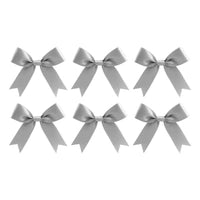 Silver Satin Bow Iconic Cake Art 6 Pieces