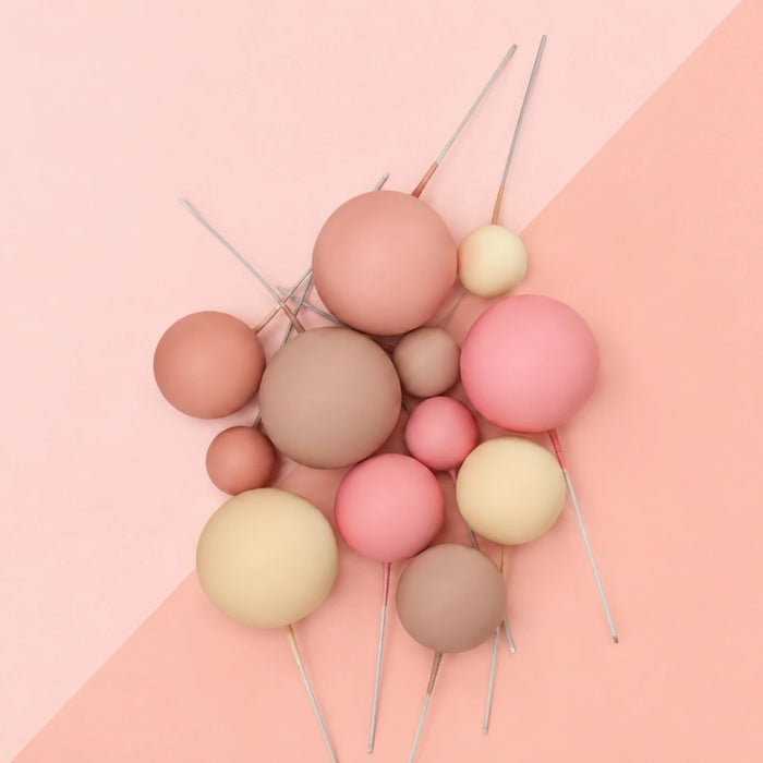 Pink Frost Matte Ball Toppers 12 Pack