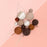 Taupe Mix matte ball cake toppers in brown, caramel, taupe and pearl tones on wires