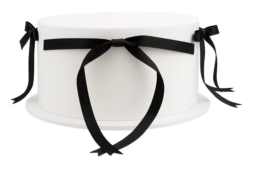 Black Vintage Satin Bow Iconic Cake Art