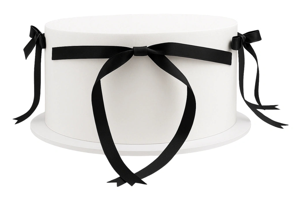 Black Vintage Satin Bow Iconic Cake Art