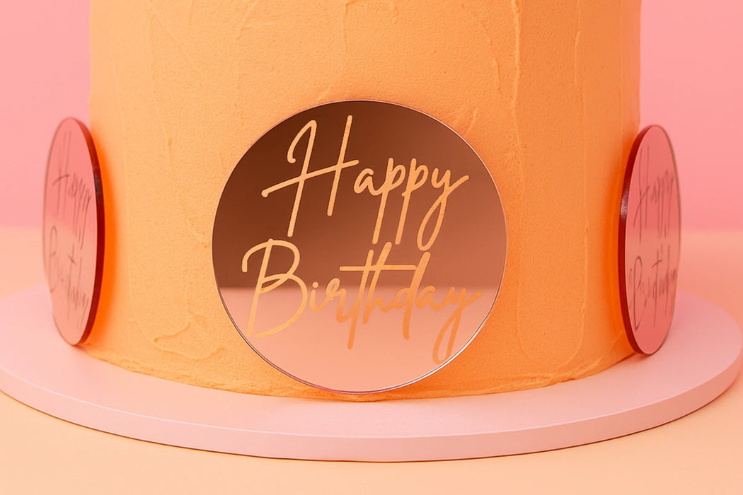 6 PCS Rose Gold Birthday Toppers