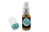 Iconic Sparkle Gold Puff Glitter Dust Pump 10g with clear pump cap beside bottle