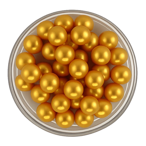 100g 8mm Metallic Gold Pearls Iconic Sprinkles