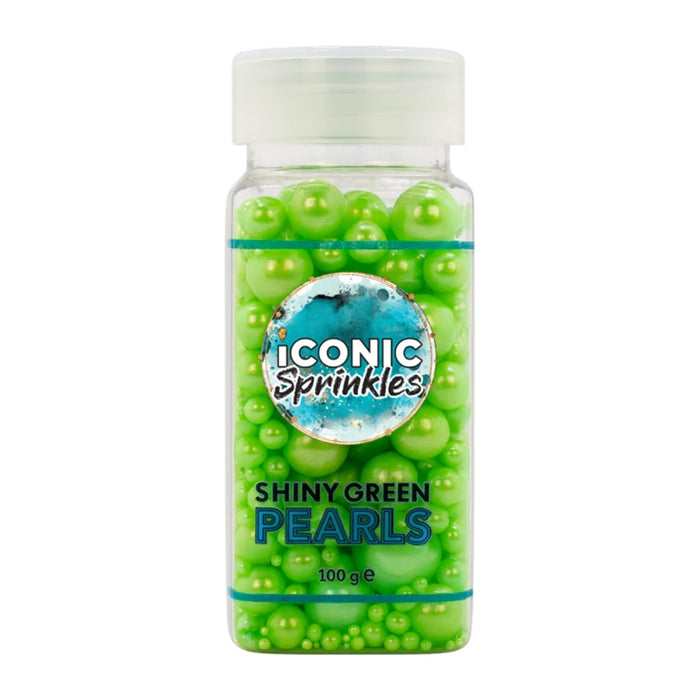 100g Shiny Green Pearls Iconic Cake Art