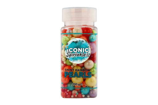 Shiny Rainbow Pearls Iconic Sprinkles 100g