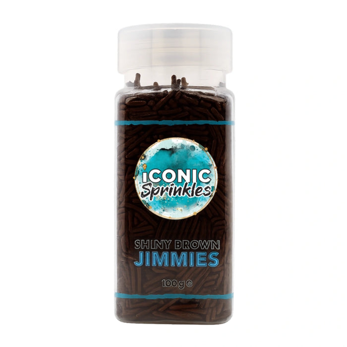 100g Shiny Brown Jimmies Iconic Cake Art