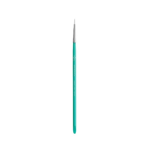 Global Colours Springback Detail Liner Brush Small with a turquoise handle and fine white bristles