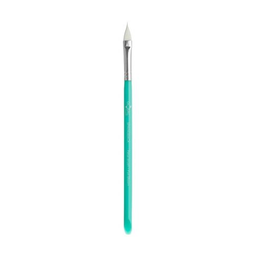 Global Colours Full Petal Bloom Springback Brush with a turquoise handle and white angled bristles