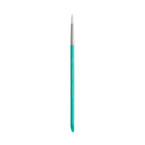 Global Colours Springback Round Brush number 5 with a fine white tip and turquoise handle