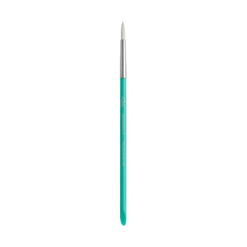 Global Colours Springback Round Brush number 6 with a fine white tip and turquoise handle