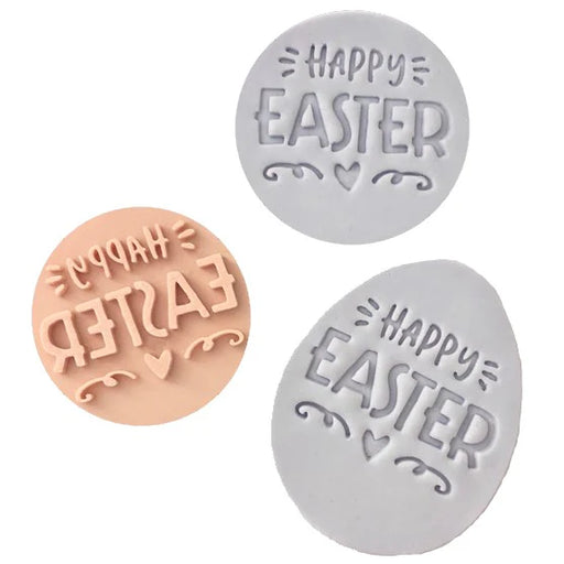Little Biskut Happy Easter Love Embosser Cookie Cutter