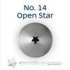 Loyal No. 14 Open Star Standard Stainless Steel Piping Tip