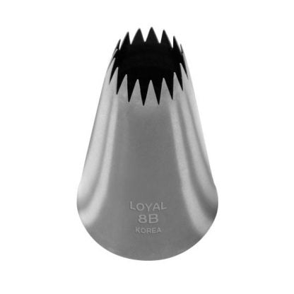 Loyal No.8B Open Star Stainless Steel Piping Tip