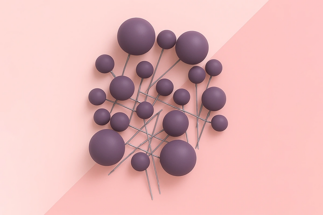 Lavander Matte Ball Toppers 20pcs