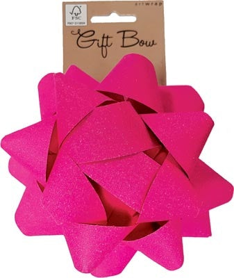 Large 12cm Paper Gift Bow  Pink