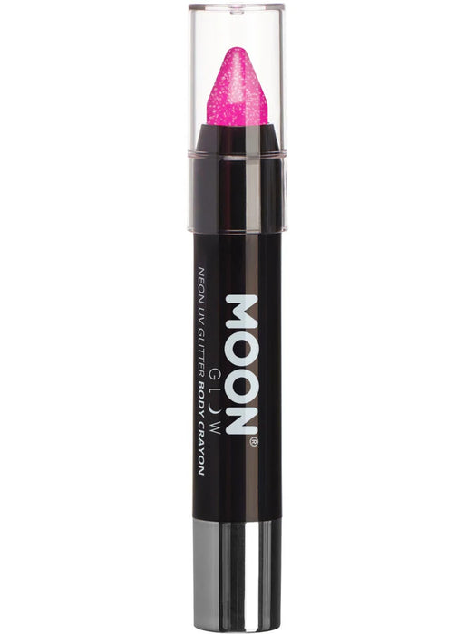 Moon Glow - Neon UV Glitter Body Crayons, Magenta 3.2g Single