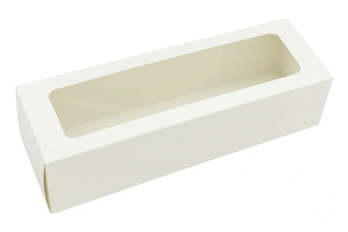 White Macaron Plain Box - 6 Pack - Iconic Cake Art