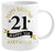 21st Birthday White and Gold Mug