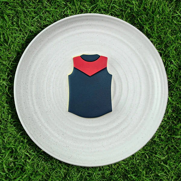 AFL Melbourne Demons Football Team Guernsey Cutter & Embosser Set