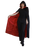 Velvet Cape with Hood - Black with Red Lining