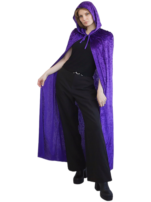 Velvet Cape with Hood - Purple