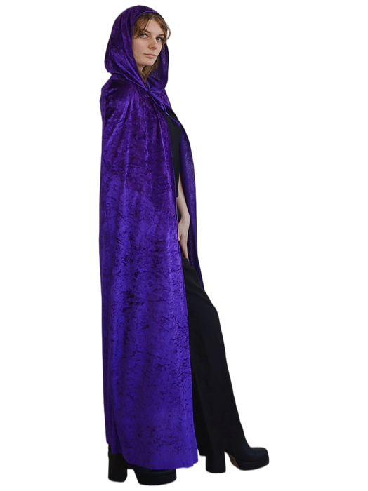 Velvet Cape with Hood - Purple