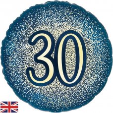 Aged 18-inch /45 cm Metallic Glitter Navy Gold Foil Balloon