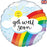 Get Well Soon Foil With Rainbow 18-Inch Foil Balloon