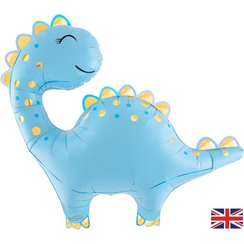 33.5 inch blue Cute Dino foil Super Shape balloon