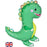 34 inch green Happy Dinosaur foil Super Shape balloon