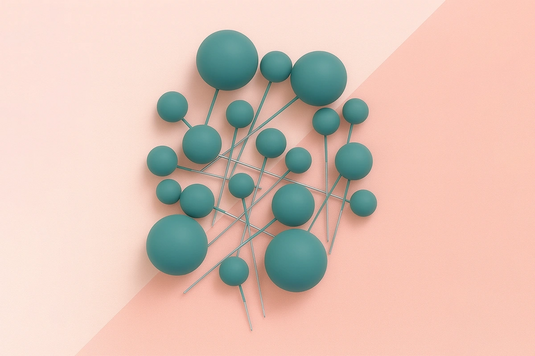 Powder Blue Matte Ball Toppers 20pcs