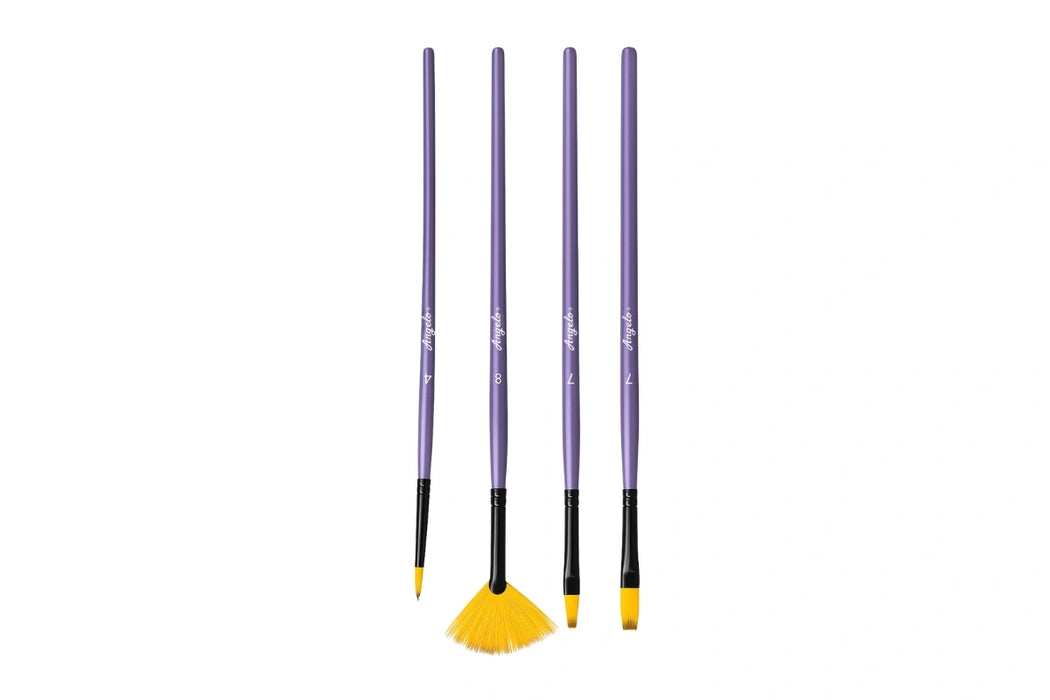 Premium Paint Brush Set 003 4 Taklon Brushes