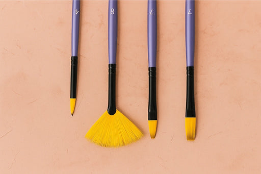 Premium Paint Brush Set 003 4 Taklon Brushes