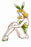 Bunny Girl - Pin Up - Temporary Tattoo