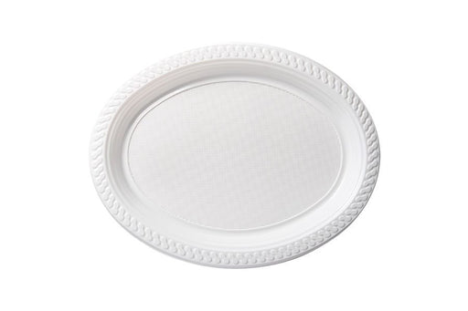 Reusable Oval Plate White 315mm x 255mm Pack Of 25