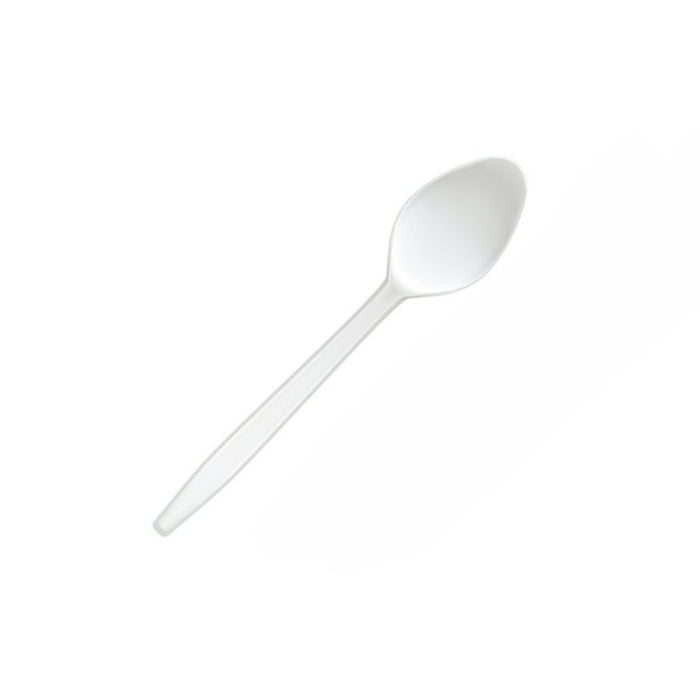 Reusable Heavy Duty Spoon White 20 Pack