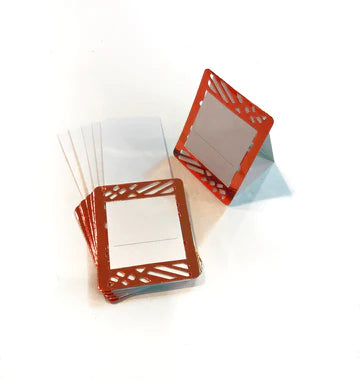 Place Cards Weave Red 16 Pack