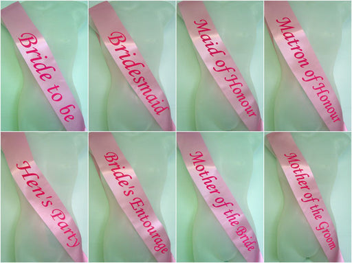 Mother of the Bride Sash Soft Pink