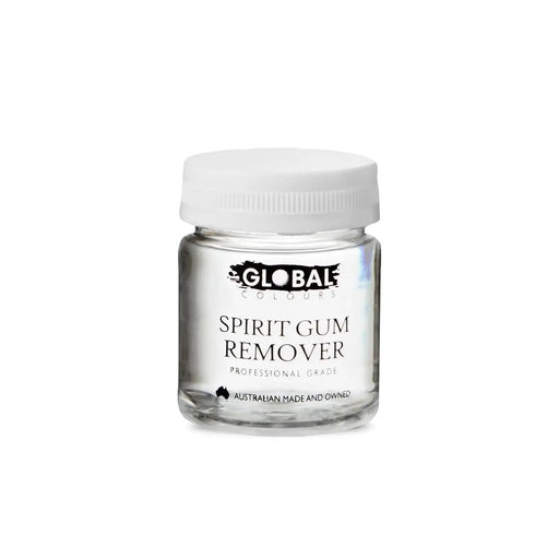 Global Colours Spirit Gum Remover 45ml in a clear bottle with white lid