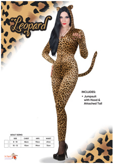 Leopard Print Body Suit Adult 10-12