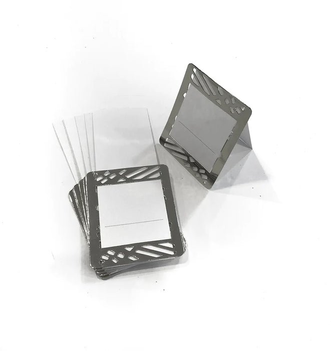 Place Cards Weave Silver 16 pack