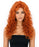 VIVA Iris ginger wig with long, voluminous copper-coloured curls