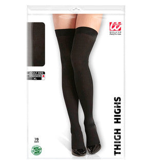 Black Thigh-High Socks 70 Den