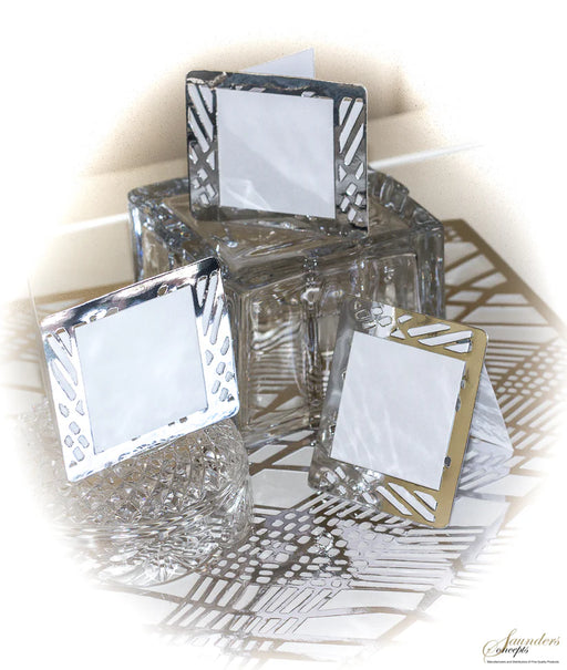 Place Cards Weave Silver 16 pack