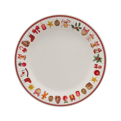 Christmas Red Dinner Plates 23cm – Pack of 10