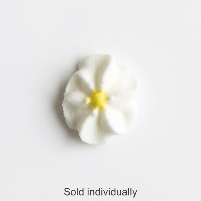 Apple Blossom Sugar Flowers – White Each