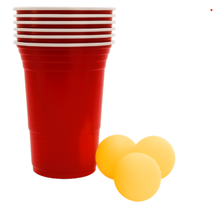 Beer Pong 6 Cups & 3 Balls