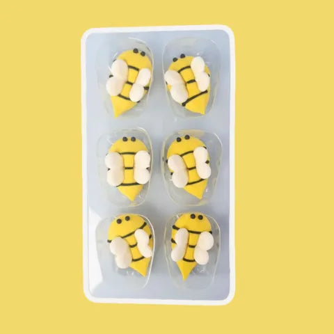6 Piece Bees Sugar Decorations Set